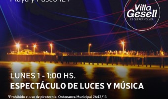 VILLA GESELL RECIBIR EL 2018 CON UN ESPECTCULO DE LUCES Y MSICA